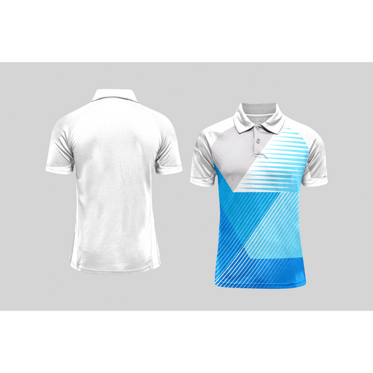 Next Print Cricket Polo Half White Customized Jersey NPCWH00A2597