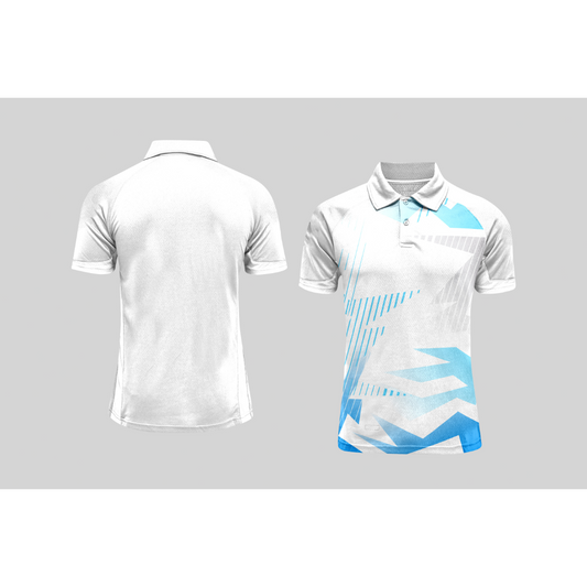 Next Print Cricket Polo Half White Customized Jersey NPCWH00A299