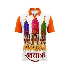 Next Print Puri Jagannath Photoprinted Tshirt Orange Colour Rath Yathra Design 29