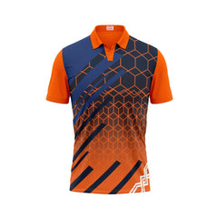 Next Print Polo Neck Printed Jersey Orange Design 27