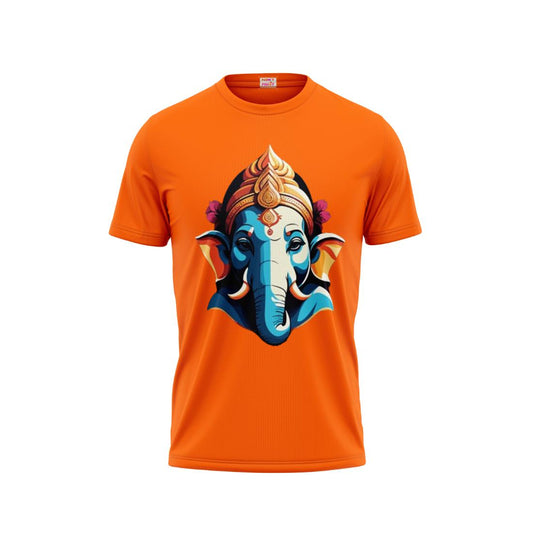 Next Print Ganesha Printed Tshirt Orange Colour Design 24