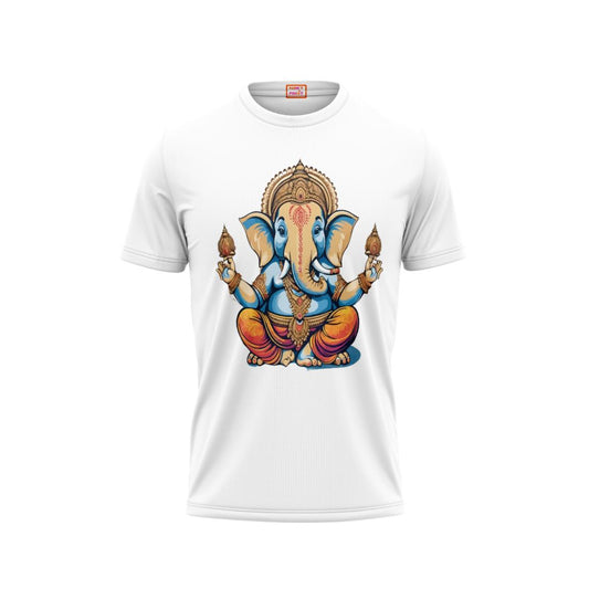 Next Print Ganesha Printed Tshirt White Colour Design 29