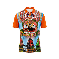 Next Print Puri Jagannath Photoprinted Tshirt Orange Colour Design 2