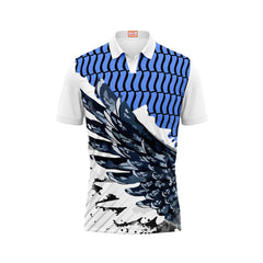 Next Print Customized Polo Neck White Jersey -NPTS105