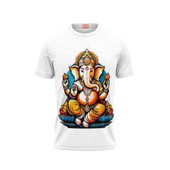Next Print Ganesha Printed Tshirt White Colour Design 2