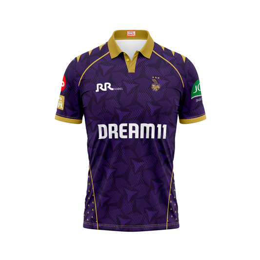 Next Print Ipl Kolkata Knight Riders Printed Polo Collar Jersey.