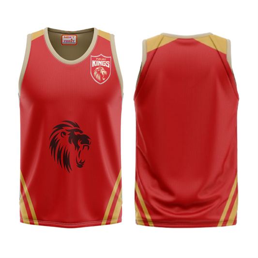 Next Print Ipl Punjab Design Basketball Jersey