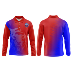 Next Print Ipl Delhi Customisable Polo neck Full Sleeves jersey