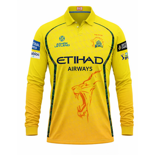 NextPrint Chennai Cricket Jersey – Custom Name & Number Sports Jersey | Premium Sublimation Team Jersey