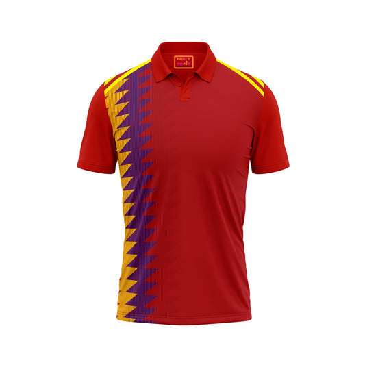 Red Polo Neck Half Sleeve T Shirt Nextprint NP50000847