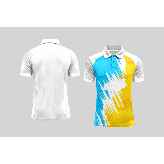 Next Print Cricket Polo Half White Customized Jersey NPCWH00A302