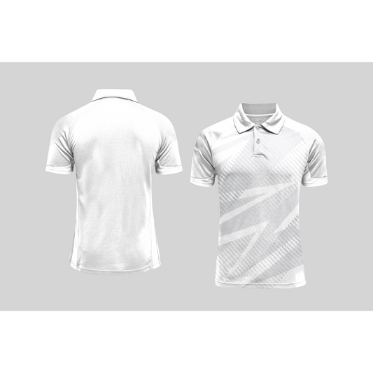 Next Print Cricket Polo Half White Customized Jersey NPCWH00A304