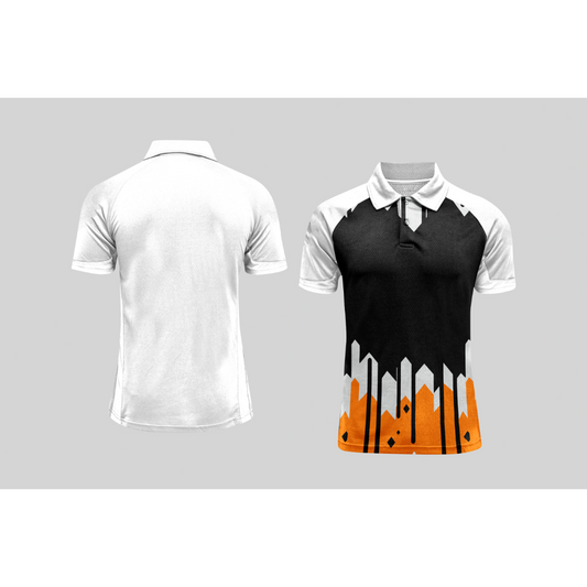 Next Print Cricket Polo Half White Customized Jersey NPCWH00A307