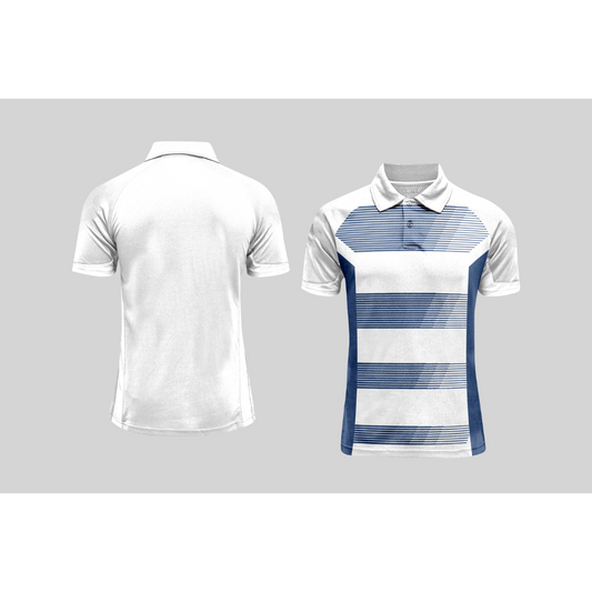 Next Print Cricket Polo Half White Customized Jersey NPCWH00A309