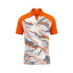 Next Print Polo Neck Printed Jersey Orange Design 28