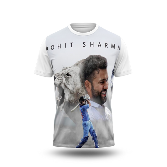 Rohit Sharma Photo Printed T-Shirt.