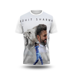 Rohit Sharma Photo Printed T-Shirt.