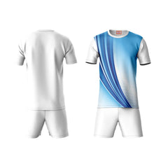 Next Print Round neck jersey white with shorts NPTS125