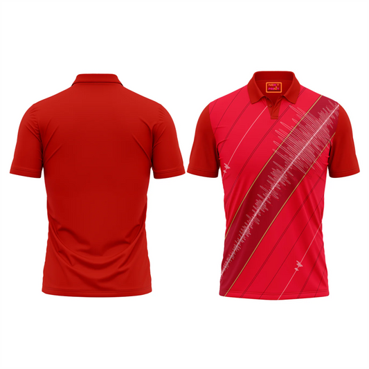 Red Polo Neck Half Sleeve T Shirt Nextprint 310