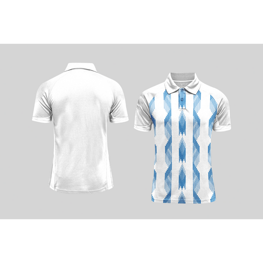 Next Print Cricket Polo Half White Customized Jersey NPCWH00A316