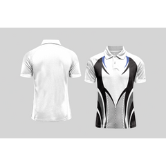 Next Print Cricket Polo Half White Customized Jersey NPCWH00A317