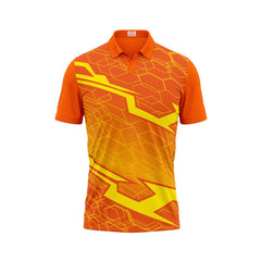 Next Print Polo Neck Printed Jersey Orange Design 29