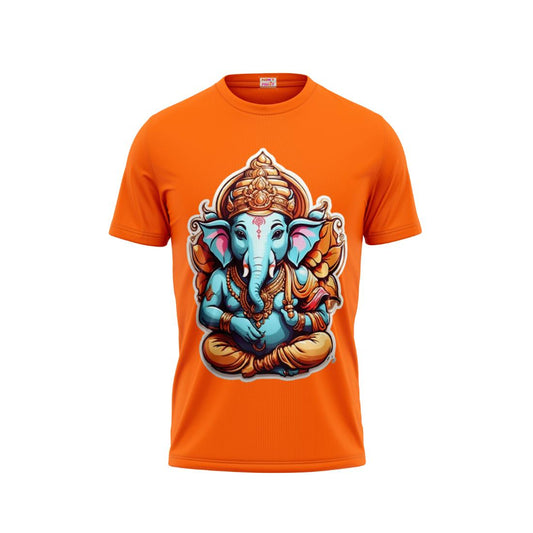 Next Print Ganesha Printed Tshirt Orange Colour Design 26