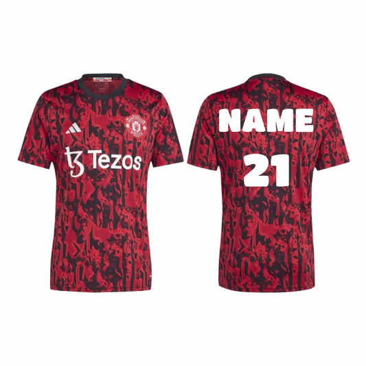 Next Print Manchester United Match Pre match Training Red Jersey