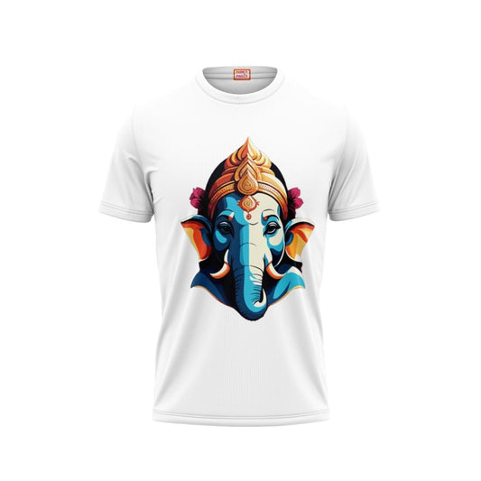 Next Print Ganesha Printed Tshirt White Colour Design 31