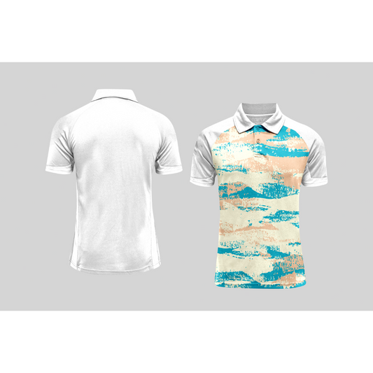 Next Print Cricket Polo Half White Customized Jersey NPCWH00A327