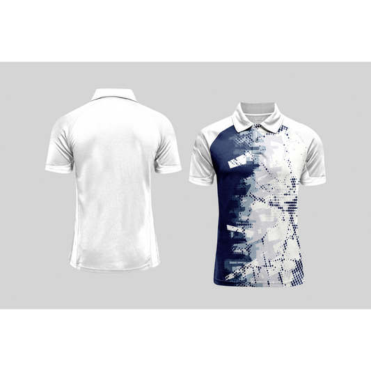 Next Print Cricket Polo Half White Customized Jersey NPCWH00A329