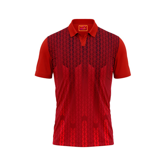 Red Polo Neck Half Sleeve T Shirt NextprintrN153