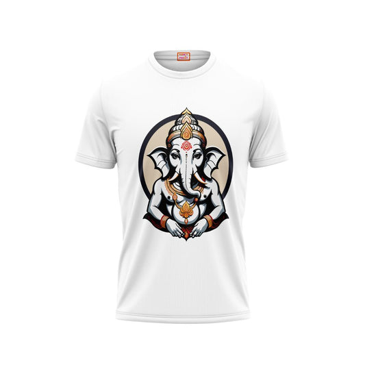 Next Print Ganesha Printed Tshirt White Colour Design 32