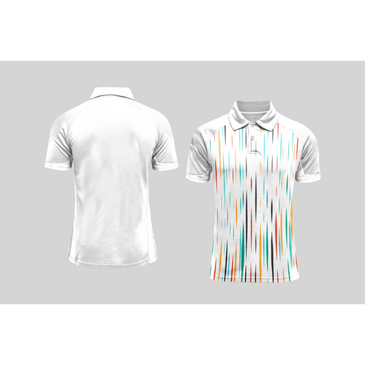 Next Print Cricket Polo Half White Customized Jersey NPCWH00A337