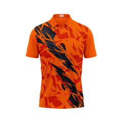 Next Print Polo Neck Printed Jersey Orange Design 31