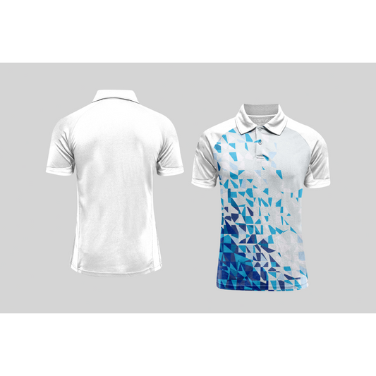 Next Print Cricket Polo Half White Customized Jersey NPCWH00A33
