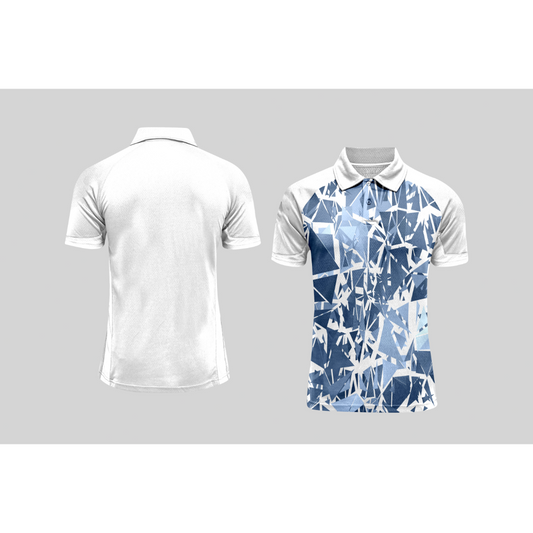 Next Print Cricket Polo Half White Customized Jersey NPCWH00A340