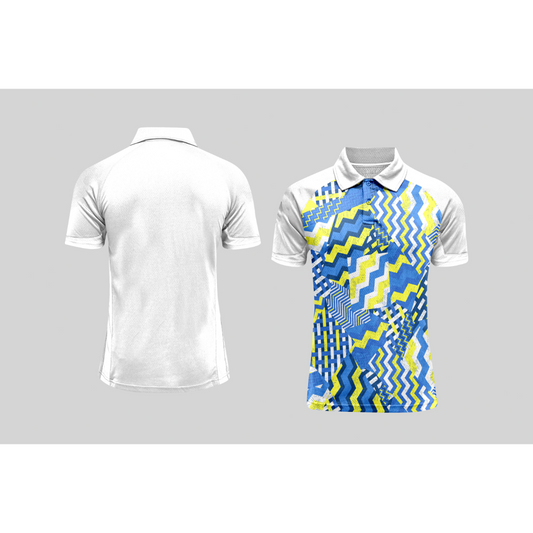 Next Print Cricket Polo Half White Customized Jersey NPCWH00A343