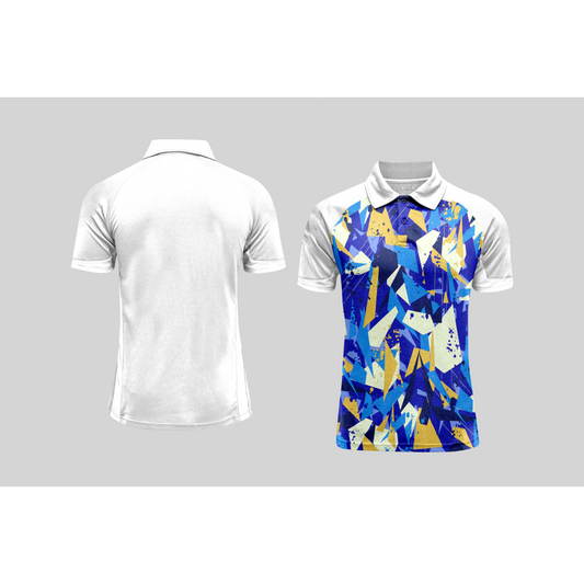 Next Print Cricket Polo Half White Customized Jersey NPCWH00A346