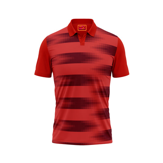 Red Polo Neck Half Sleeve T Shirt Nextprintr366