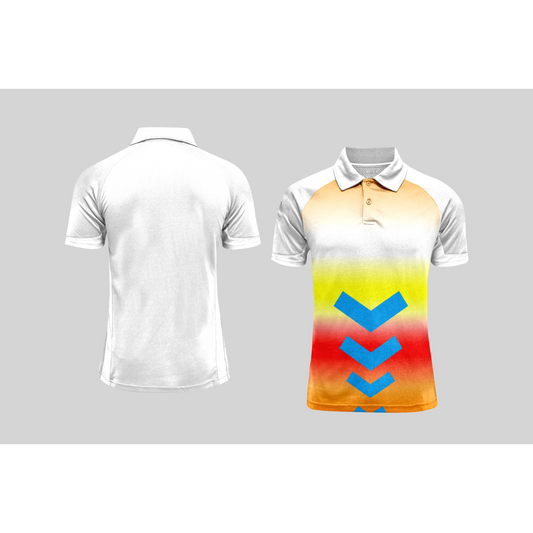 Next Print Cricket Polo Half White Customized Jersey NPCWH00A34