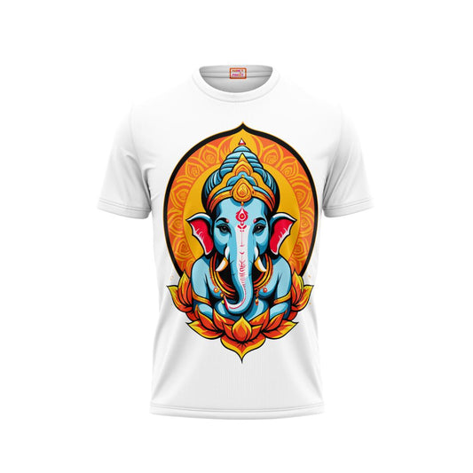 Next Print Ganesha Printed Tshirt White Colour Design 34