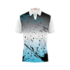 Next Print Customized Polo Neck White Jersey NPTS38
