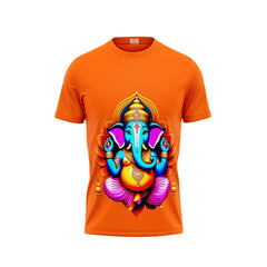 Next Print Ganesha Printed Tshirt Orange Colour Design 27