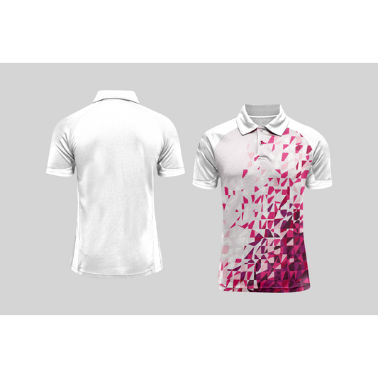 Next Print Cricket Polo Half White Customized Jersey NPCWH00A351