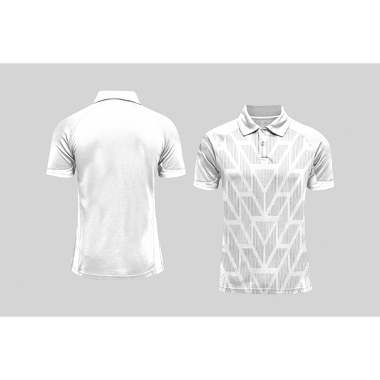 Next Print Cricket Polo Half White Customized Jersey NPCWH00A352