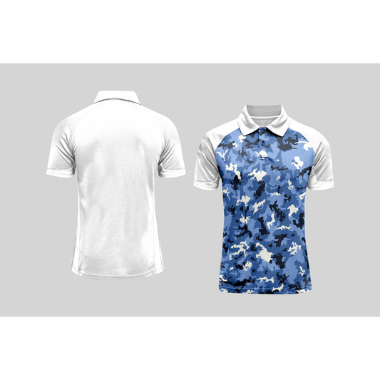 Next Print Cricket Polo Half White Customized Jersey NPCWH00A353