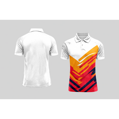 Next Print Cricket Polo Half White Customized Jersey NPCWH00A357