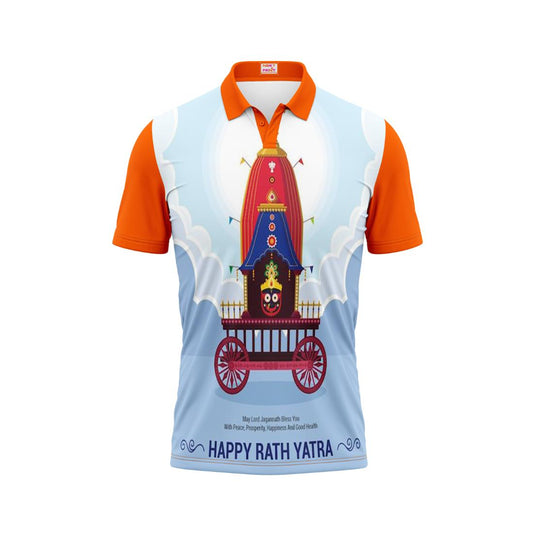 Next Print Puri Jagannath Photoprinted Tshirt Orange Colour Rath Yatra Design 35