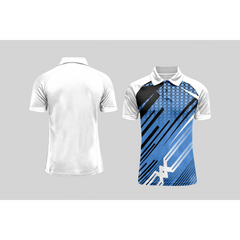 Next Print Cricket Polo Half White Customized Jersey NPCWH00A35
